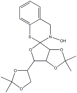 3',3'-Dimethyl-8'-(2,2-dimethyl-1,3-dioxolan-4-yl)spiro[2H-1,3-benzothiazine-2,6'-[2,4,7]trioxabicyclo[3.3.0]octan]-3(4H)-ol 结构式