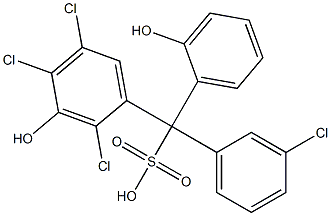 (3-Chlorophenyl)(2,4,5-trichloro-3-hydroxyphenyl)(2-hydroxyphenyl)methanesulfonic acid 结构式