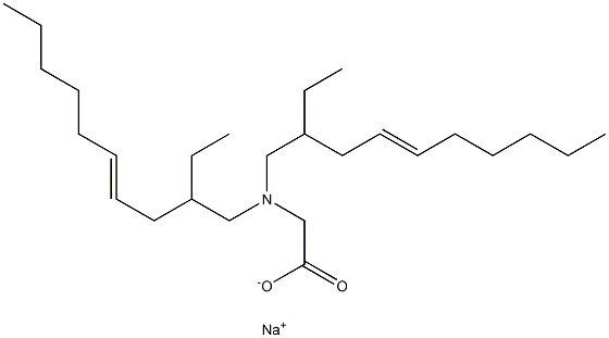 N,N-Bis(2-ethyl-4-decenyl)aminoacetic acid sodium salt 结构式