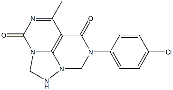 5-Methyl-7-(p-chlorophenyl)-1,2,7,8-tetrahydro-3H,6H-1,2a,4,7,8a-pentaazaacenaphthylene-3,6-dione 结构式