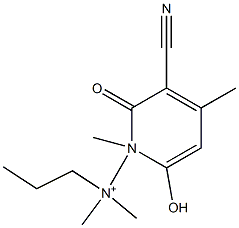 3-Cyano-6-hydroxy-N,N,N,4-tetramethyl-2-oxo-1(2H)-pyridinepropan-1-aminium 结构式