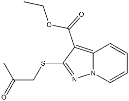 2-[[(Methylcarbonyl)methyl]thio]pyrazolo[1,5-a]pyridine-3-carboxylic acid ethyl ester 结构式