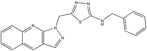 1-[[5-(Benzylamino)-1,3,4-thiadiazol-2-yl]methyl]-1H-pyrazolo[3,4-b]quinoline 结构式