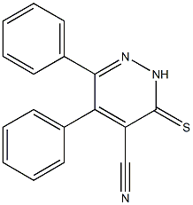 2,3-Dihydro-3-thioxo-5,6-diphenylpyridazine-4-carbonitrile 结构式