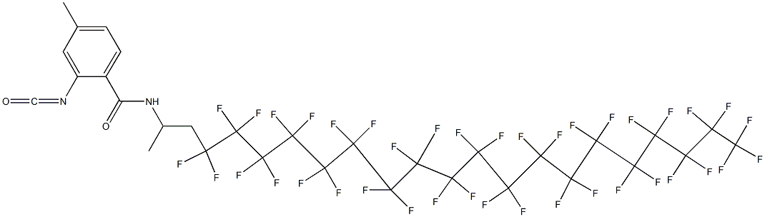 2-Isocyanato-4-methyl-N-[2-(nonatriacontafluorononadecyl)-1-methylethyl]benzamide 结构式