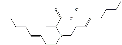 2-[Di(3-octenyl)amino]propanoic acid potassium salt 结构式