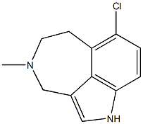 7-Chloro-4-methyl-3,4,5,6-tetrahydro-1H-azepino[3,4,5-cd]indole 结构式