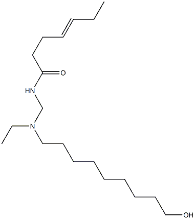 N-[[N-Ethyl-N-(9-hydroxynonyl)amino]methyl]-4-heptenamide 结构式