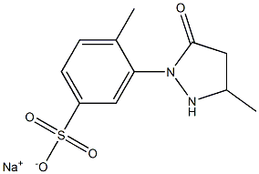 4-Methyl-3-(3-methyl-5-oxo-1-pyrazolidinyl)benzenesulfonic acid sodium salt 结构式