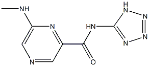 6-Methylamino-N-(1H-tetrazol-5-yl)pyrazine-2-carboxamide 结构式