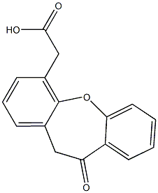 10,11-Dihydro-10-oxodibenz[b,f]oxepin-4-acetic acid 结构式