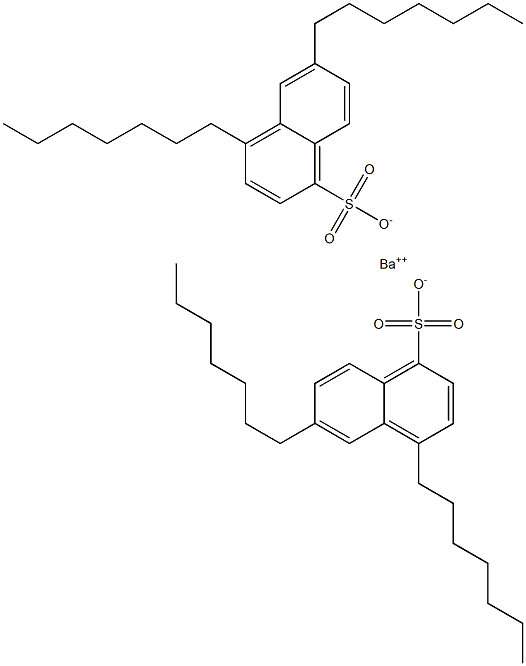 Bis(4,6-diheptyl-1-naphthalenesulfonic acid)barium salt 结构式