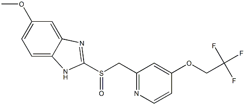 2-[[[4-(2,2,2-Trifluoroethoxy)pyridin-2-yl]methyl]sulfinyl]-5-methoxy-1H-benzimidazole 结构式