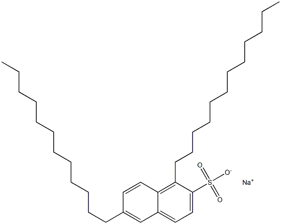 1,6-Didodecyl-2-naphthalenesulfonic acid sodium salt 结构式