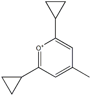2,6-Dicyclopropyl-4-methylpyrylium 结构式