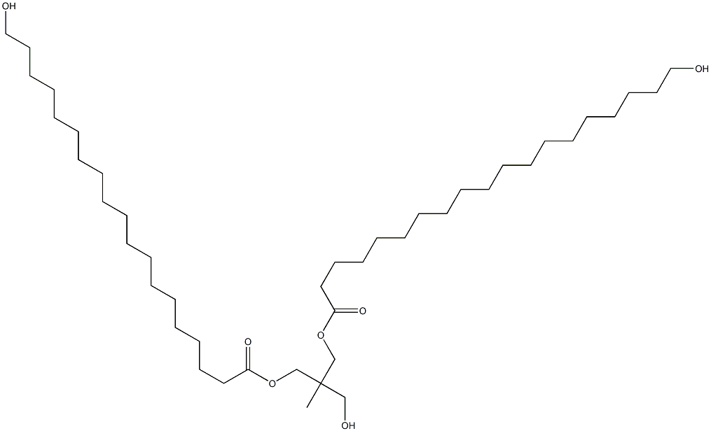 Bis(19-hydroxynonadecanoic acid)2-(hydroxymethyl)-2-methyl-1,3-propanediyl ester 结构式