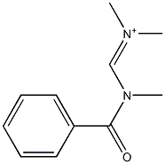 Dimethyl[[benzoyl(methyl)amino]methylene]aminium 结构式