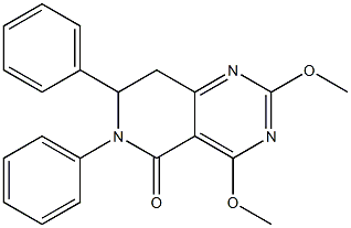 7,8-Dihydro-2,4-dimethoxy-6,7-diphenylpyrido[4,3-d]pyrimidin-5(6H)-one 结构式