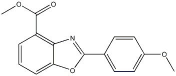 2-(4-Methoxyphenyl)benzoxazole-4-carboxylic acid methyl ester 结构式