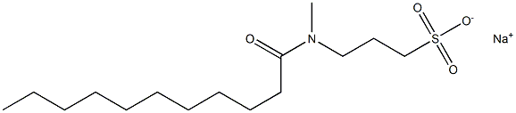 3-(N-Undecanoyl-N-methylamino)-1-propanesulfonic acid sodium salt 结构式