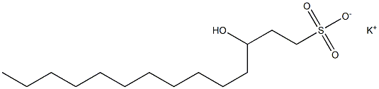 3-Hydroxytetradecane-1-sulfonic acid potassium salt 结构式