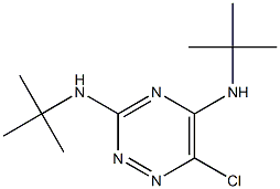 6-Chloro-3,5-bis(tert-butylamino)-1,2,4-triazine 结构式