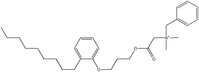 N,N-Dimethyl-N-benzyl-N-[[[3-(2-nonylphenyloxy)propyl]oxycarbonyl]methyl]aminium 结构式