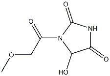 5-Hydroxy-1-(methoxyacetyl)imidazolidine-2,4-dione 结构式