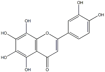 3',4',5,6,7,8-Hexahydroxyflavone 结构式