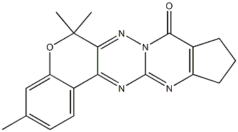 10,11-Dihydro-3,6,6-trimethyl-6H,8H-7,7a,12,13-tetraaza-5-oxa-9H-benzo[a]cyclopent[i]anthracen-8-one 结构式