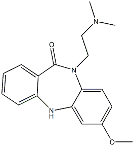 10,11-Dihydro-10-[2-(dimethylamino)ethyl]-7-methoxy-5H-dibenzo[b,e][1,4]diazepin-11-one 结构式