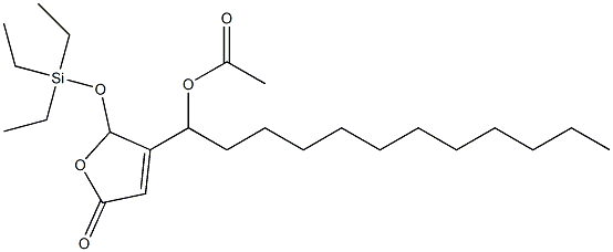 Acetic acid 1-[[2,5-dihydro-5-oxo-2-(triethylsiloxy)furan]-3-yl]dodecyl ester 结构式