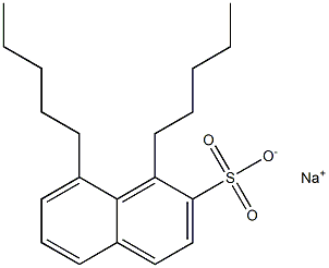 1,8-Dipentyl-2-naphthalenesulfonic acid sodium salt 结构式