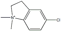 1,1-Dimethyl-5-chloro-2,3-dihydro-1H-indolium 结构式