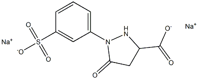 5-Oxo-1-(3-sulfophenyl)-3-pyrazolidinecarboxylic acid disodium salt 结构式