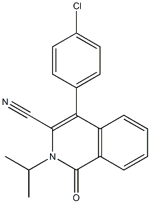 2-Isopropyl-4-(4-chlorophenyl)-3-cyanoisoquinolin-1(2H)-one 结构式