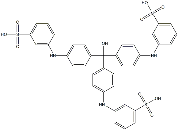 3,3',3''-[Hydroxymethanetriyltris(4,1-phenyleneimino)]tris(benzenesulfonic acid) 结构式