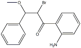 1-(2-Aminophenyl)-2-bromo-3-methoxy-3-phenylpropan-1-one 结构式