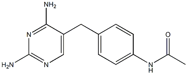 2,4-Diamino-5-[4-acetylaminobenzyl]pyrimidine 结构式