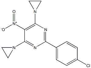 4,6-Bis(1-aziridinyl)-2-(p-chlorophenyl)-5-nitropyrimidine 结构式