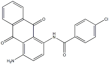 N-(4-Amino-9,10-dihydro-9,10-dioxoanthracene-1-yl)-4-chlorobenzamide 结构式