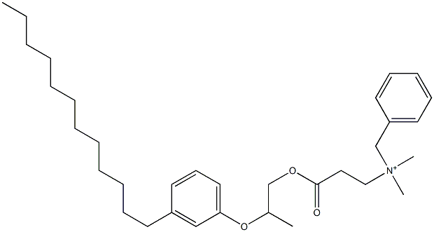 N,N-Dimethyl-N-benzyl-N-[2-[[2-(3-dodecylphenyloxy)propyl]oxycarbonyl]ethyl]aminium 结构式