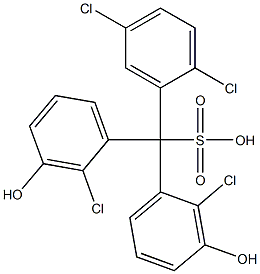 (2,5-Dichlorophenyl)bis(2-chloro-3-hydroxyphenyl)methanesulfonic acid 结构式