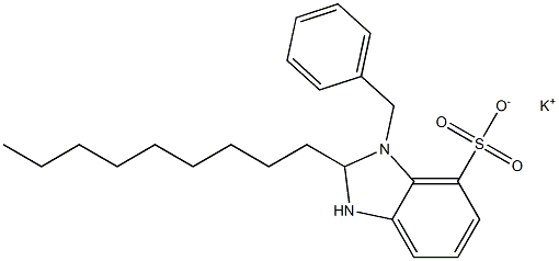 1-Benzyl-2,3-dihydro-2-nonyl-1H-benzimidazole-7-sulfonic acid potassium salt 结构式