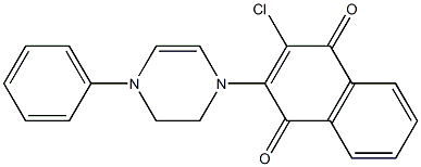 2-[[4-Phenyl-1,2,3,4-tetrahydropyrazin]-1-yl]-3-chloro-1,4-naphthoquinone 结构式