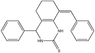 8-Benzylidene-4-phenyl-3,4,5,6,7,8-hexahydroquinazoline-2(1H)-thione 结构式