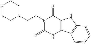 3-(2-Morpholinoethyl)-1H-pyrimido[5,4-b]indole-2,4(3H,5H)-dione 结构式