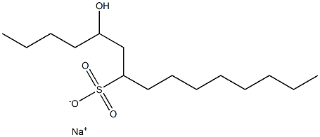 5-Hydroxypentadecane-7-sulfonic acid sodium salt 结构式