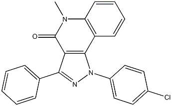 1-(4-Chlorophenyl)-3-phenyl-5-methyl-1H-pyrazolo[4,3-c]quinolin-4(5H)-one 结构式