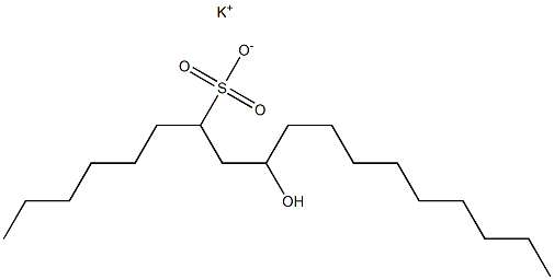 9-Hydroxyoctadecane-7-sulfonic acid potassium salt 结构式